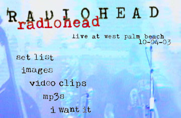 Radiohead Live at West Palm Beach, FL